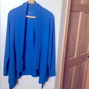 Coldwater Creek Blue Cardigan Sweater, Size Medium
